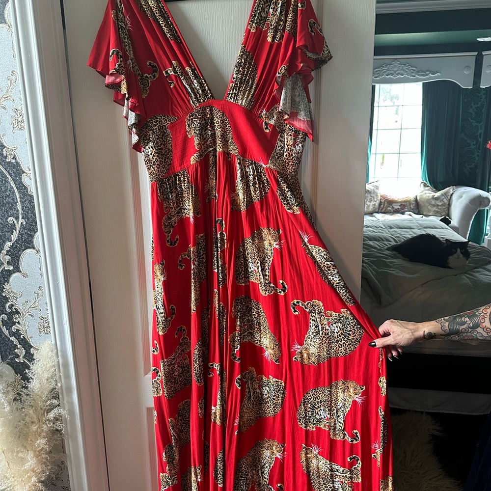 Trashy Diva Red and Leopard Print Dress plus size